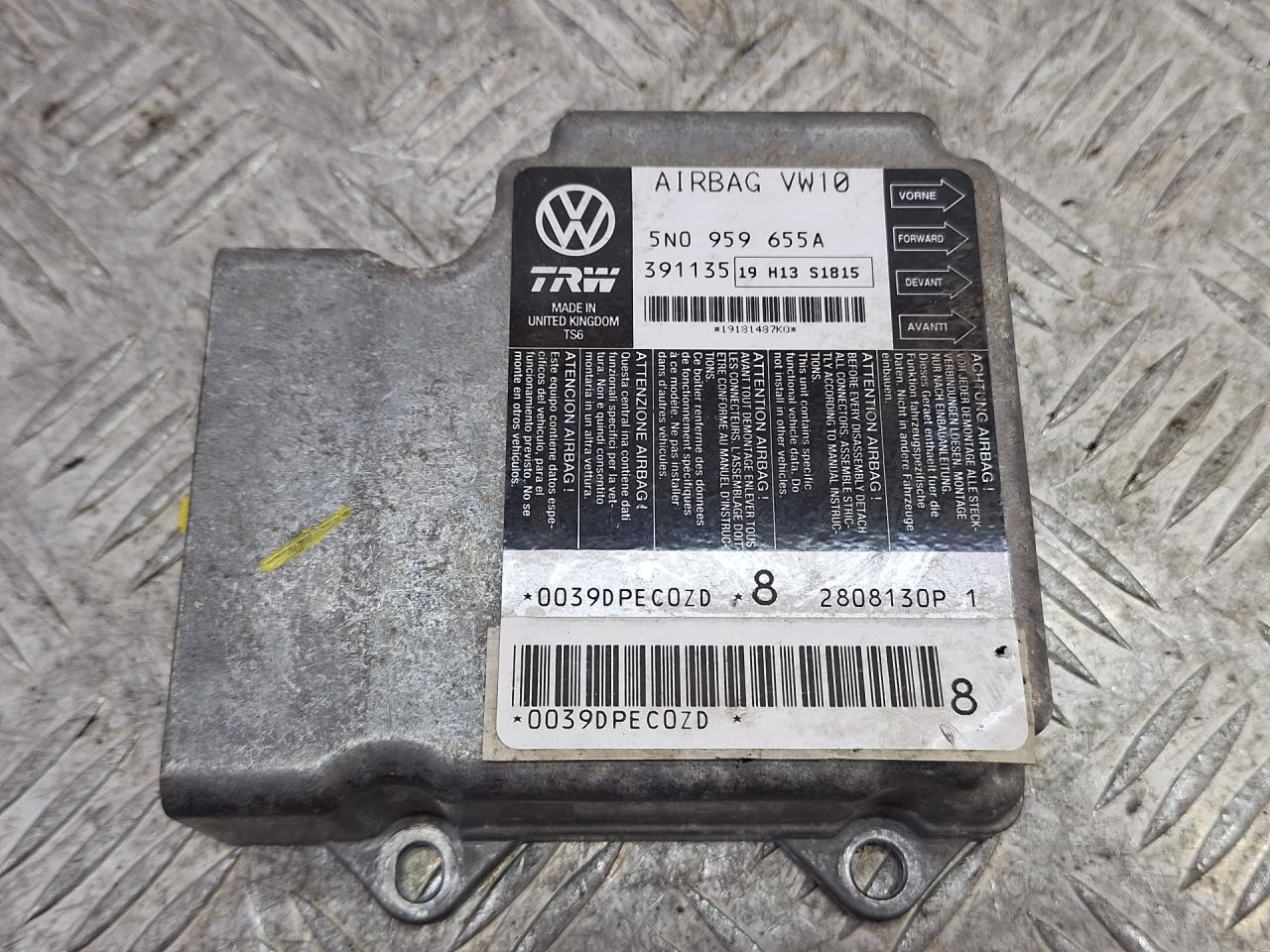 блок AirBag Volkswagen Passat B6 2008, 1.8 л., BZB, бензин, 6МКПП, черный, универсал, передний привод, 5N0959655A - фото №1