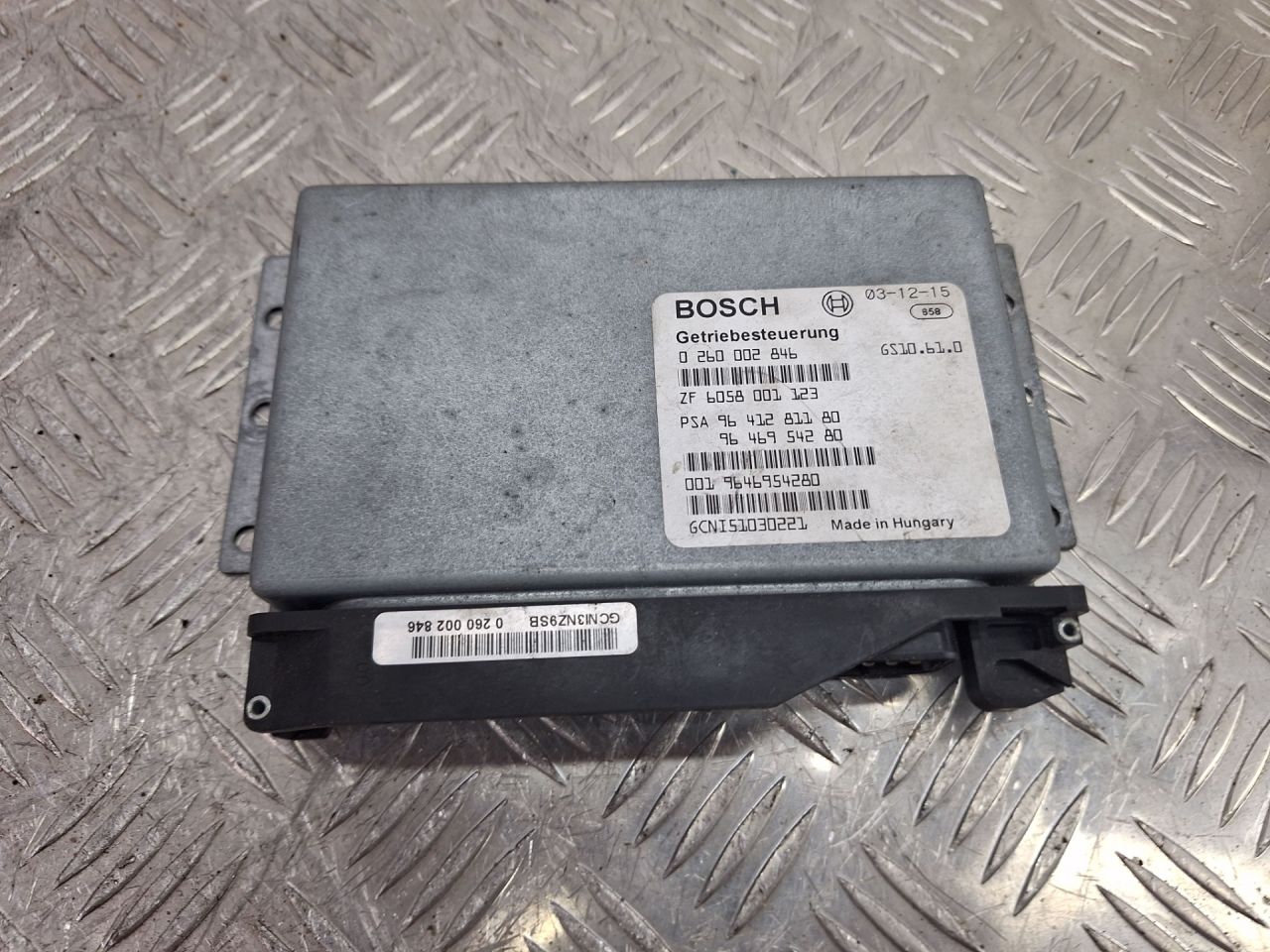 блок управления АКПП Fiat Ulysse 2 поколение 2003, 3.0 л., XFW, бензин, АКПП, серебро, минивэн, передний привод, 0260002846, 9641281180, 9646954280, ZF6058001123 - фото №1