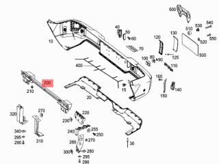 усилитель бампера заднего Mercedes-Benz G-Класс W464 2022, 6.3 л., бензин, АКПП, A4638856300
