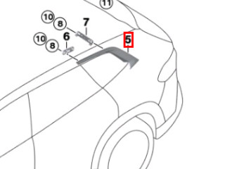 молдинг заднего стекла BMW XM G09 2023, 51379881639