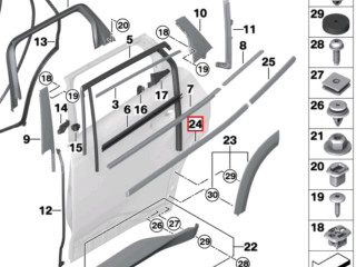 молдинг крыла BMW XM G09 2023, 51139881626