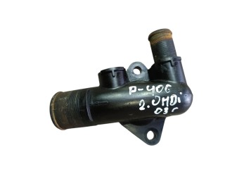 фланец (тройник) системы охлаждения Peugeot 406 1 поколение [рестайлинг] 2003, 2.0 л., дизель