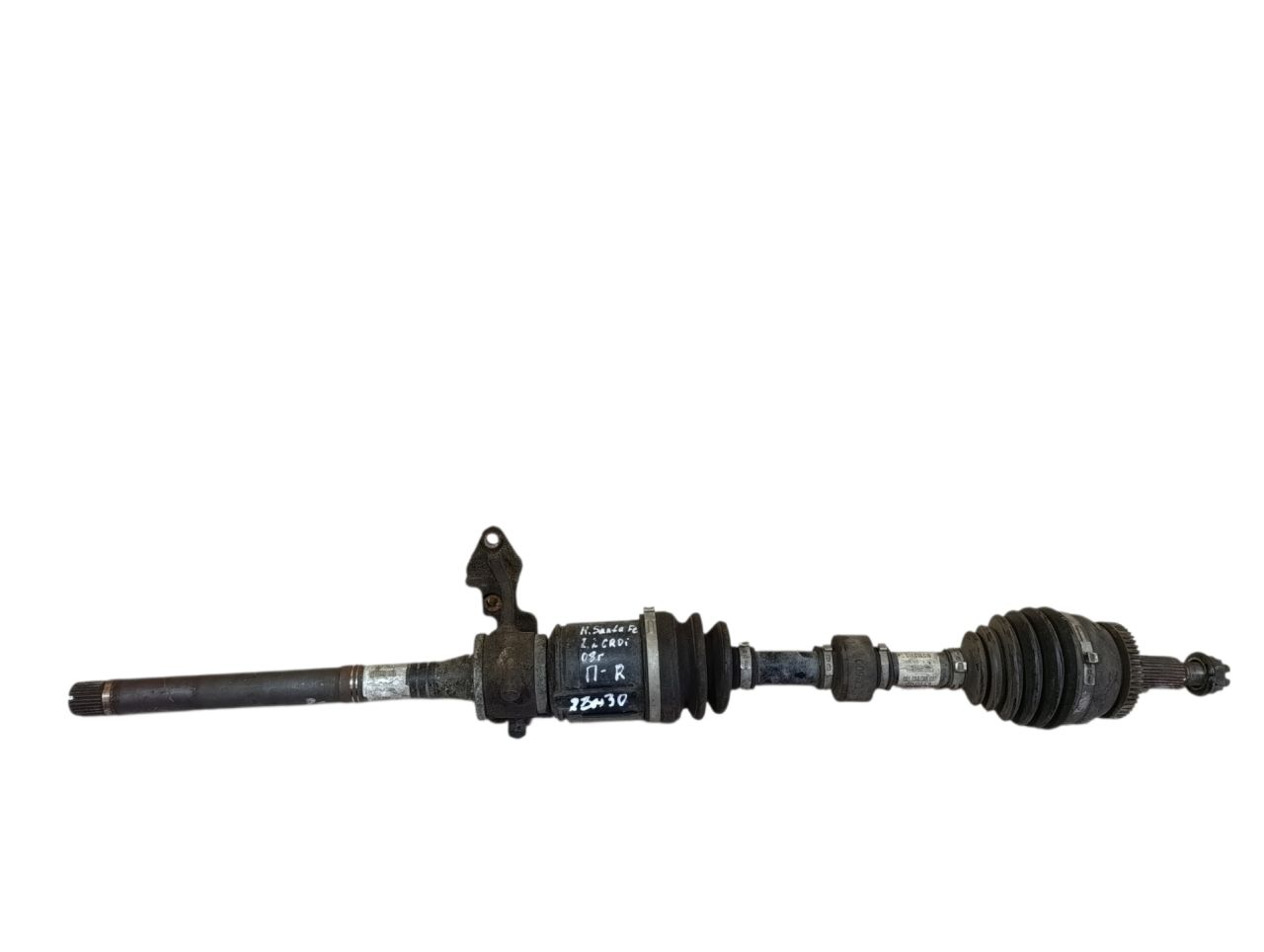 полуось передняя правая (приводной вал, ШРУС) Hyundai Santa Fe 2 поколение (CM) 2008, 2.2 л., дизель - фото №1