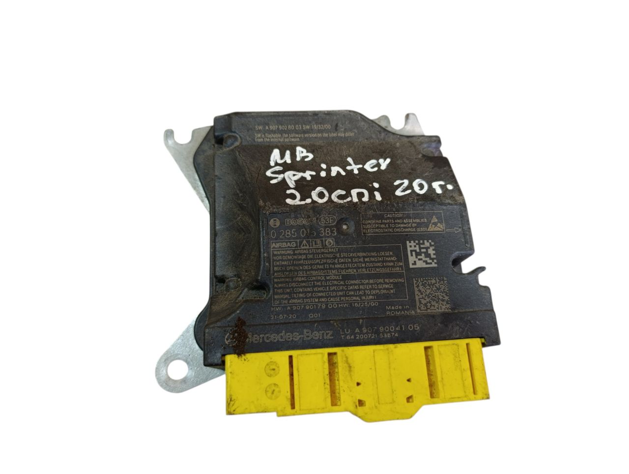 блок AirBag Mercedes-Benz Sprinter W907/W910 2020, 2.0 л., дизель, 0285015383 - фото №1
