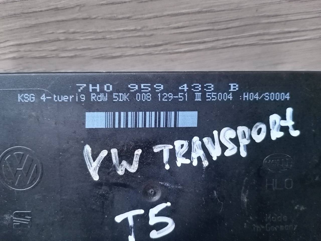 блок комфорта Volkswagen Transporter T5 2005, 7H0959433 - фото №1