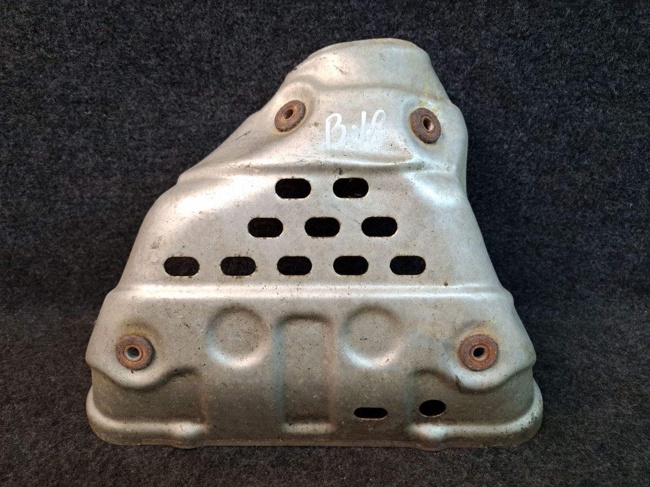 защита (экран) выпускного коллектора Mitsubishi ASX 1 поколение 2012, 2.0 л., 4B11, бензин, АКПП, черный, внедорожник 5 дв., полный привод - фото №1