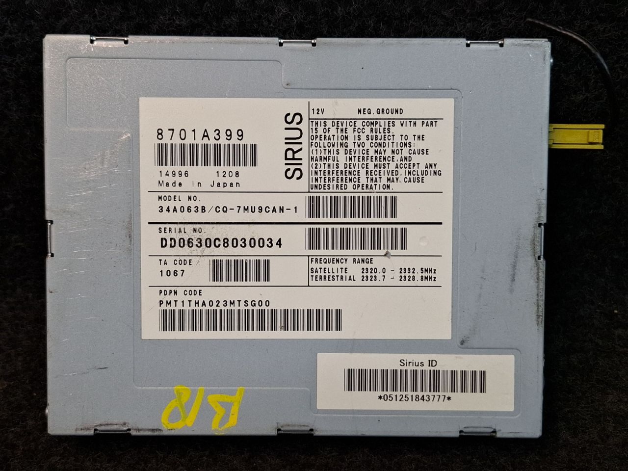 спутниковое радио Mitsubishi ASX 1 поколение 2012, 2.0 л., 4B11, бензин, АКПП, черный, внедорожник 5 дв., полный привод, 8701A399 - фото №1