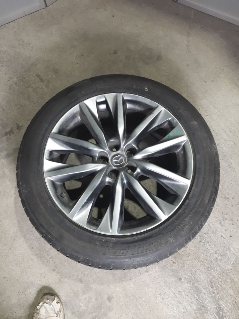 диск литой Mazda CX-9 2 поколение TC 2017, 2.5 л., PY-VPS, бензин, АКПП, серый, передний привод - фото №1