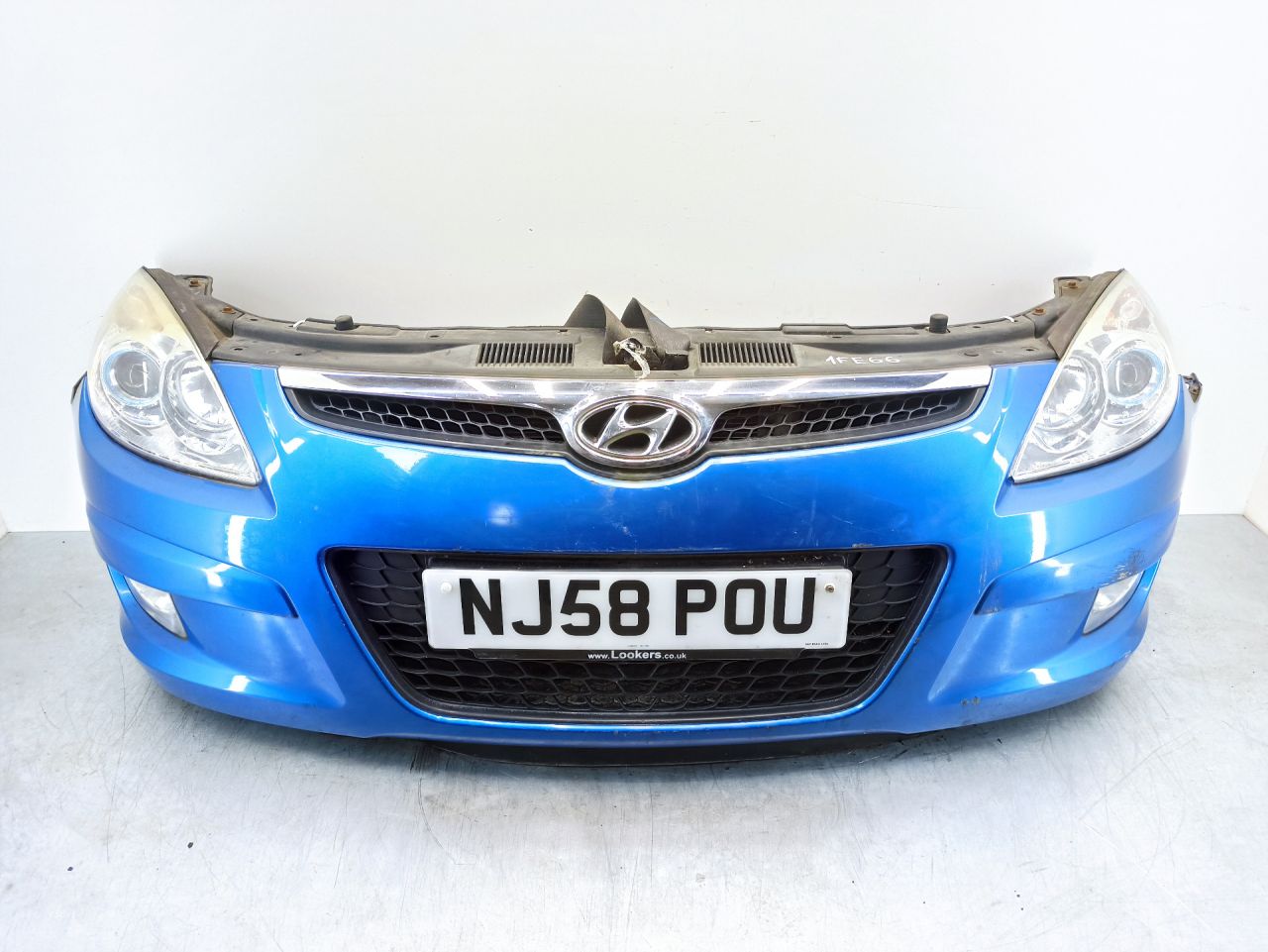 передняя часть (ноускат) Hyundai i30 1 поколение 2008, 1.6 л., CRDi, D4FB, дизель, 5МКПП, синий, хетчбэк 5 дв., передний привод, правый руль - фото №1