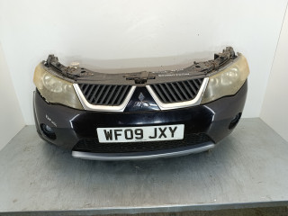 передняя часть (ноускат) Mitsubishi Outlander 2 поколение 2009, 2.0 л., DiD, BSY, дизель, 6МКПП, чёрный, внедорожник 5 дв., полный привод, 6400B827, 6400B829XA, 8301A151, 8301A152, 7450A037XA