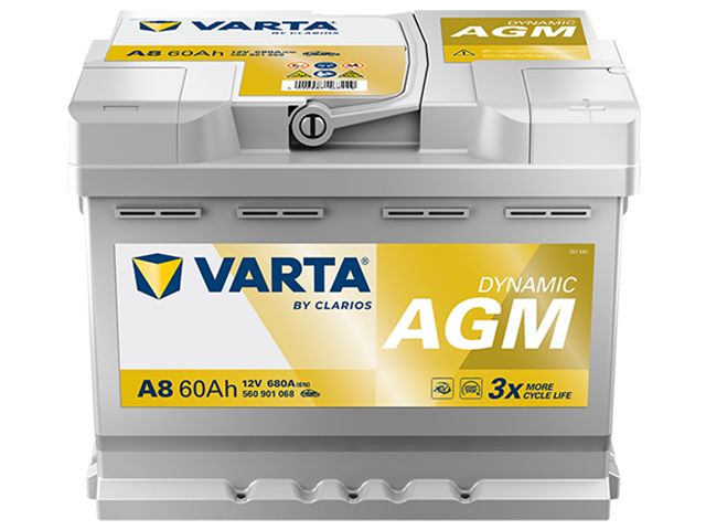 аккумулятор (AKБ) , 60AGM, 560901068J382, 560901068, D52, A8 - фото №1