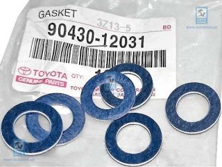 пробка сливная поддона Toyota Land Cruiser 11 поколение J200 (2007 - 2012), 4.0 л., бензин, 9008043037, 9043012031, 9004430281, 90430T0024, 90430A0006, 90430C0005, T900804303700, T904301203100, 1M0010403, 9008043030, 9043012031