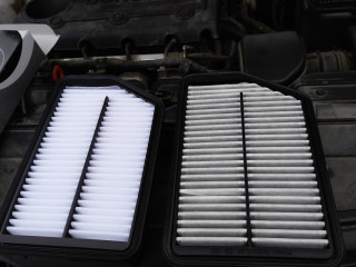 фильтр воздушный Kia Forte 1 поколение (2008 - 2012), 2.0 л., G4KD, бензин, 281132S000, 281133X000, GFAH066