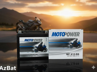 аккумулятор (AKБ) , 12AH, MOTO, EUROTECH, 12AGM, X12-BS