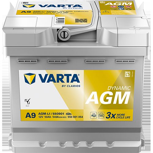 аккумулятор (AKБ) , 50AGM, 550901054J382, 550901054, A9 - фото №1