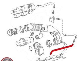 патрубок вентиляции картера Mercedes-Benz, бензин, A1120180182, 1120180182, 33850