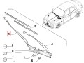 щеткодержатель (поводок стеклоочистителя, дворник) Alfa Romeo Giulia 2 поколение 952 2018, 2.0 л., бензин, АКПП, седан, полный привод, 50532573 - фото №5