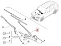 щеткодержатель (поводок стеклоочистителя, дворник) Alfa Romeo Stelvio 1 поколение 949 2019, 2.0 л., бензин, АКПП, внедорожник 5 дв., полный привод, 50553711, 50541005 - фото №6
