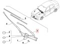 щеткодержатель (поводок стеклоочистителя, дворник) Alfa Romeo Giulia 2 поколение 952 2017, 2.0 л., бензин, серый, седан, 50532570 - фото №7