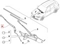 щеткодержатель (поводок стеклоочистителя, дворник) Alfa Romeo Stelvio 1 поколение 949 2019, 2.0 л., бензин, АКПП, внедорожник 5 дв., полный привод, 50553712, 50541007 - фото №6