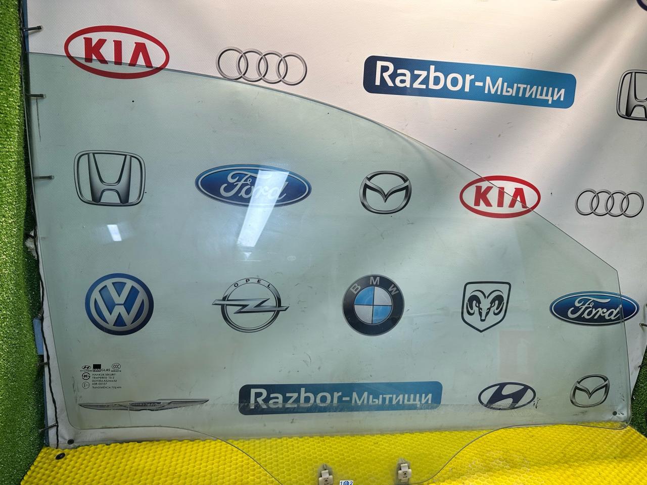 стекло двери передней правой Hyundai Getz 1 поколение 2005, 1.3 л., G4EA, бензин, МКПП, красный, передний привод - фото №1