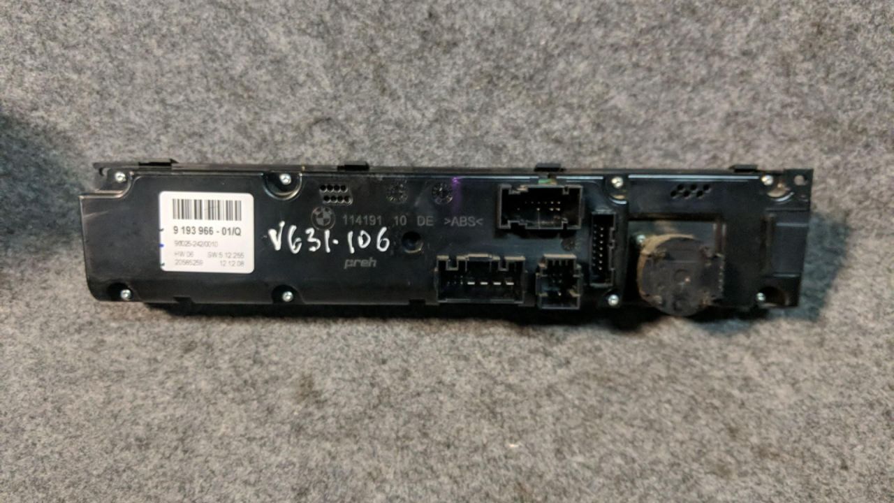 блок управления печки / климат-контроля BMW X5 E70 2009, 4.8 л., N62 B48 A, бензин, АКПП, внедорожник 5 дв., 9193966, 90025-2420010 - фото №1