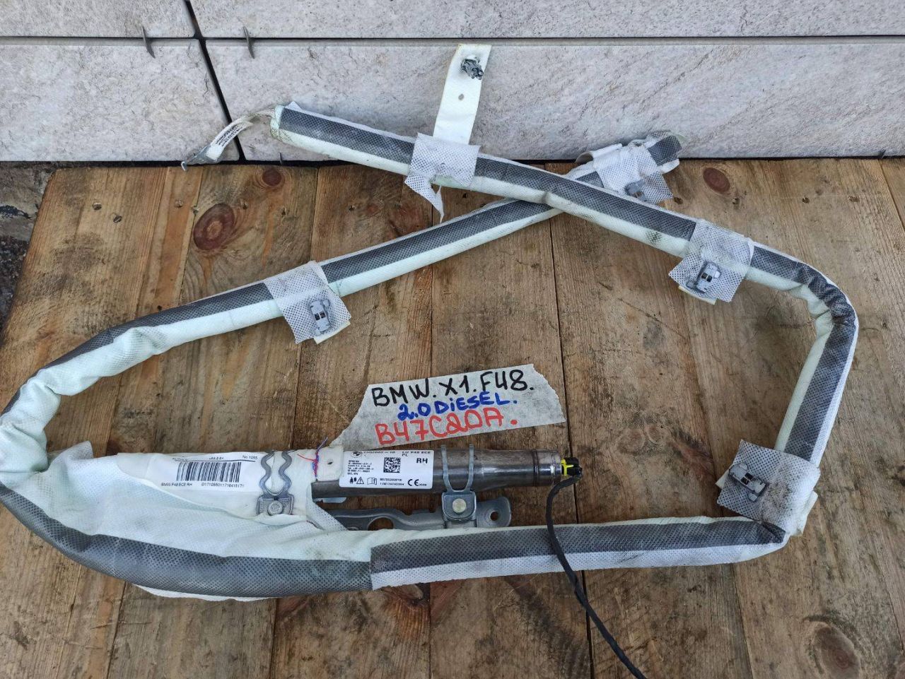 подушка безопасности боковая (шторка) BMW X1 F48 2017, 1.8 л., дизель, АКПП, 475, полный привод, 7352602 - фото №1