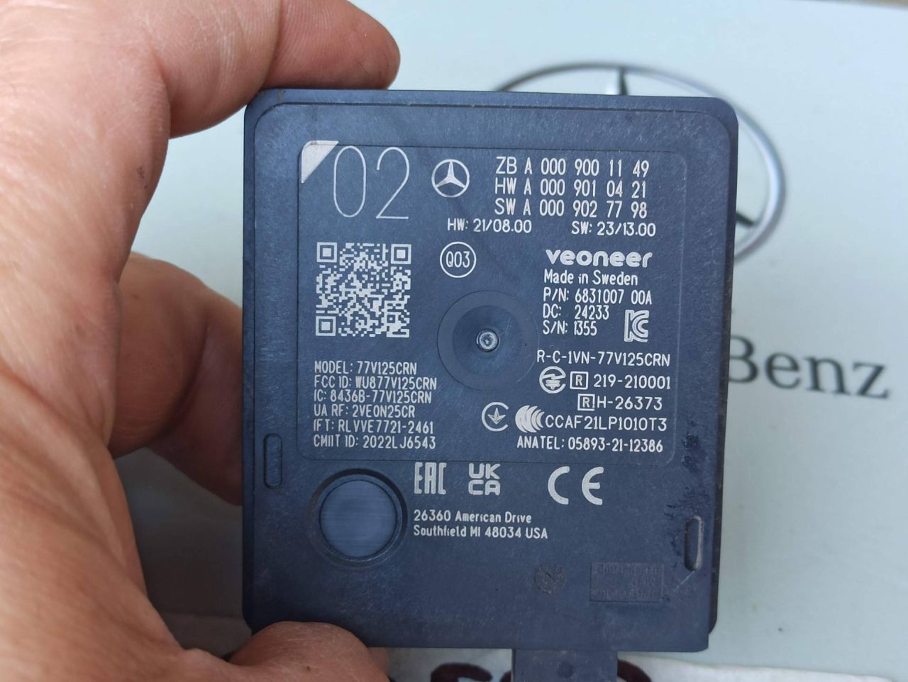 датчик мертвых (слепых) зон Mercedes-Benz E-Класс W214 2025, 2.0 л., дизель, A0009001149, A0009010421, A0009027798 - фото №1