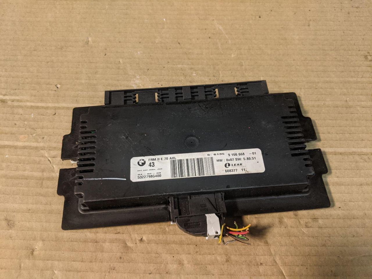 блок управления светом BMW X5 E70 2007, 4.8 л., N62 B48 A, бензин, АКПП, 61359166668, 9166668 - фото №1