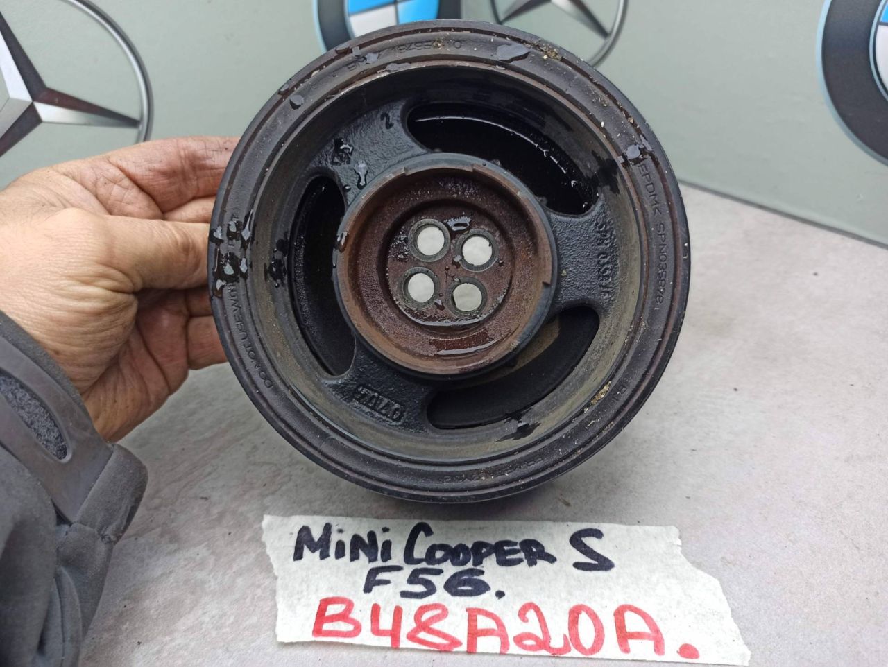 шкив коленвала Mini Cooper S 3 поколение 2015, 2.0 л., B48 A20 A, бензин - фото №1