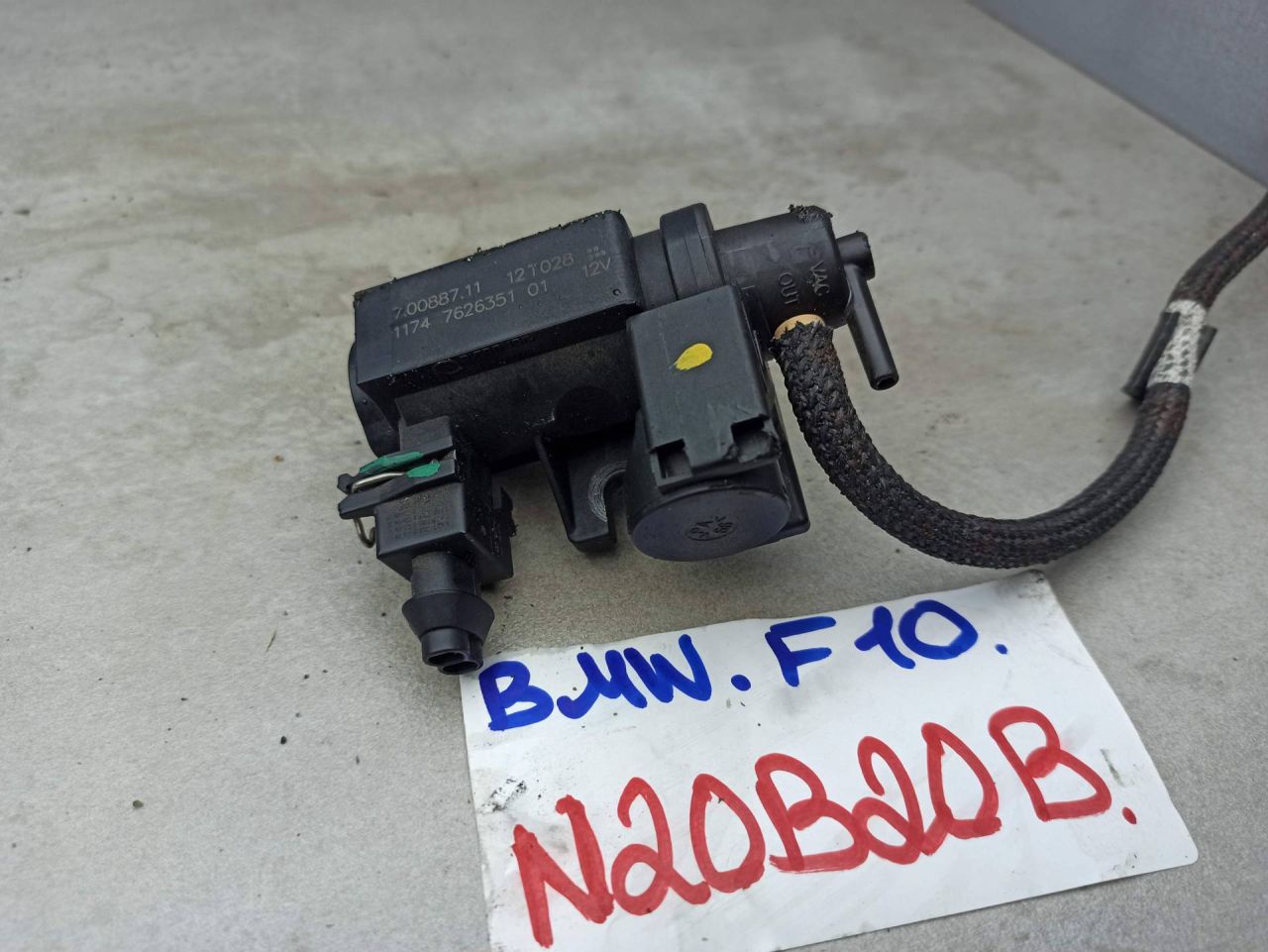 электромагнитный клапан BMW 2014, 2.0 л., N20 B20 B, бензин, 7626351 - фото №1