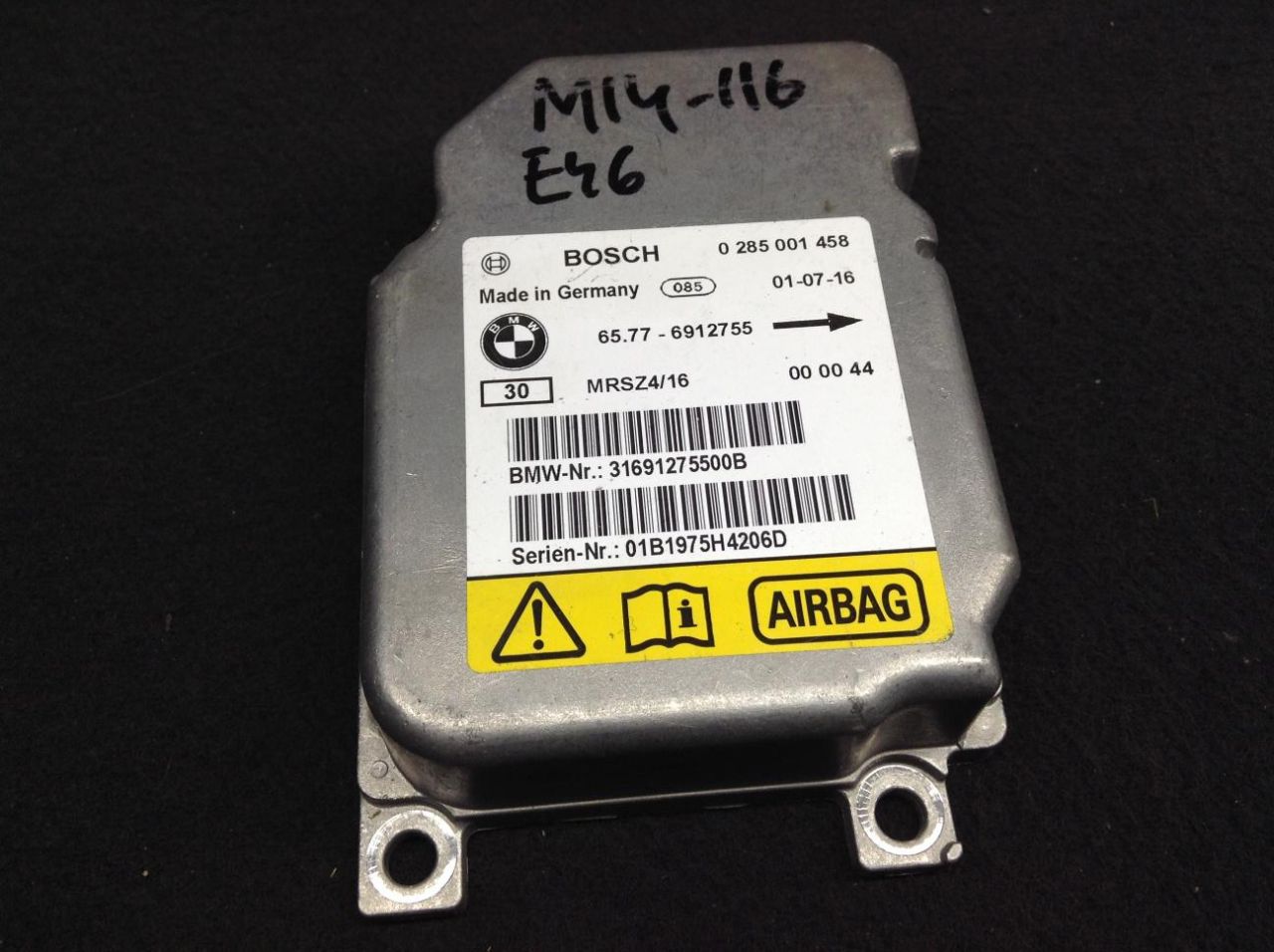 блок AirBag BMW 3 серия E46 2001, 1.8 л., N42 B18 A, бензин, АКПП, хетчбэк 5 дв., 6912755 - фото №1