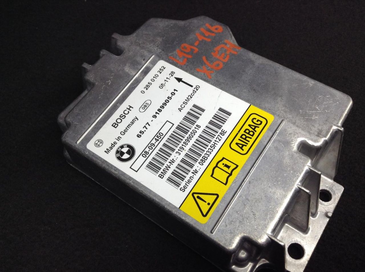 блок AirBag BMW X6 E71/E72 2009, 3.0 л., дизель, АКПП, внедорожник 5 дв., 9189905 - фото №1