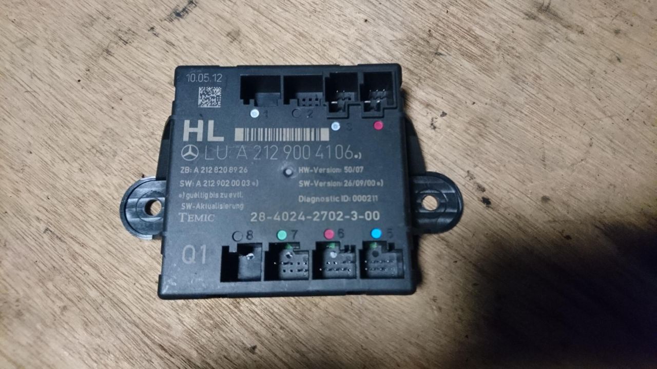 модуль управления двери Mercedes-Benz E-Класс W212/S212/C207/A207 2012, 2.1 л., OM 651.924, дизель, АКПП, седан, A2129004106, 28-4024-2702-3-00 - фото №1