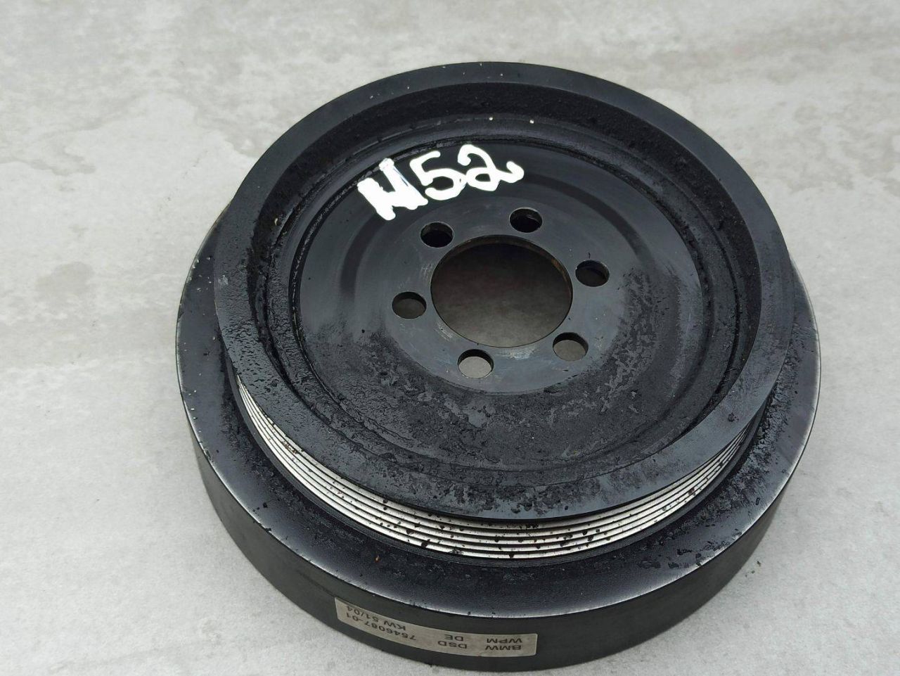 шкив коленвала BMW 3 серия E90/E91/E92/E93 2007, 3.0 л., N52 B30 AF, бензин, 7546087 - фото №1