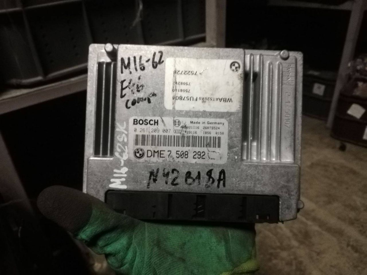 блок управления двигателем BMW 3 серия E46 2002, 1.8 л., N42 B18 A, бензин, АКПП, хетчбэк 5 дв. - фото №1