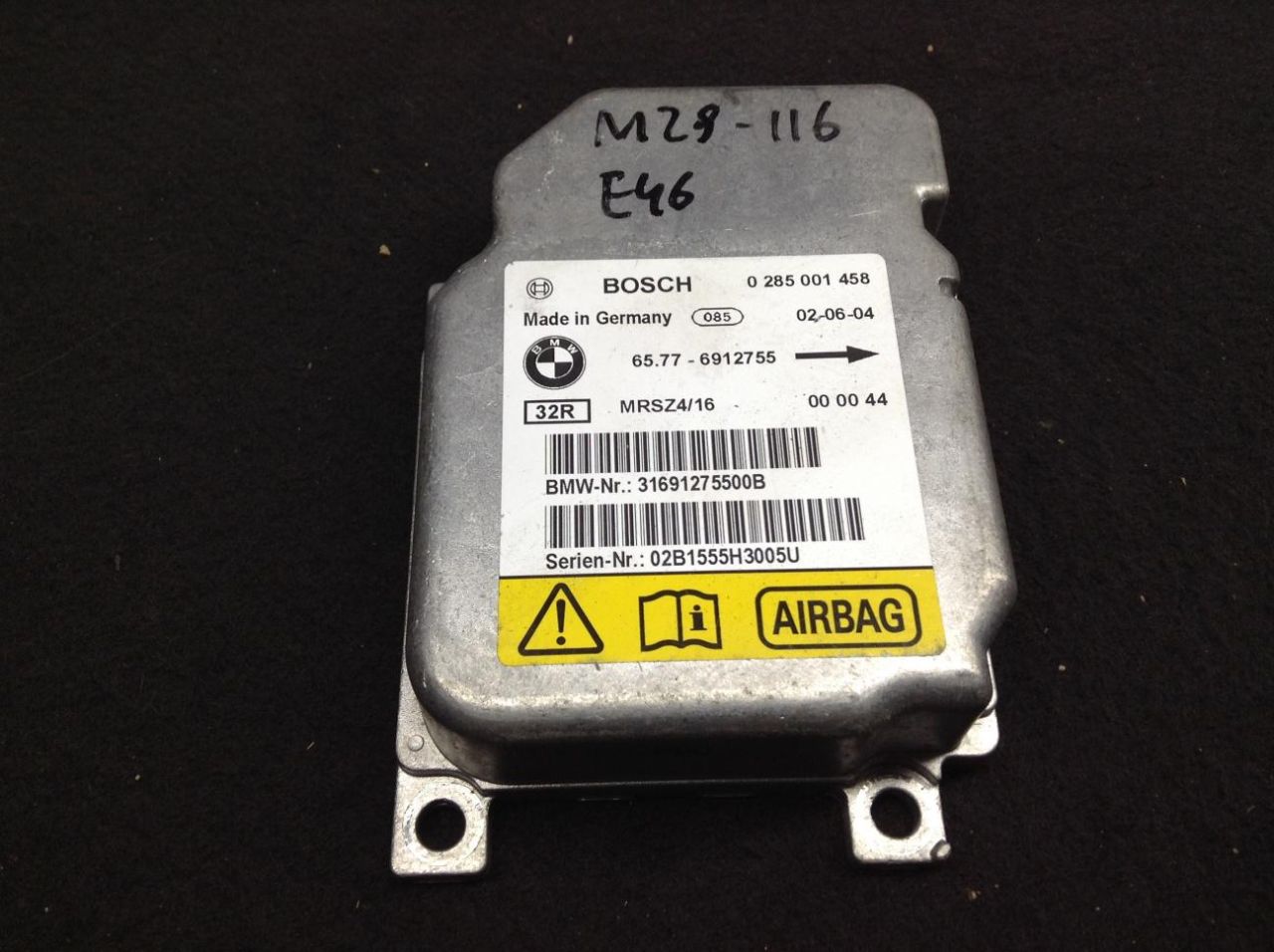 блок AirBag BMW 3 серия E46 2002, 2.0 л., N42 B20 A, бензин, АКПП, универсал, 6912755 - фото №1