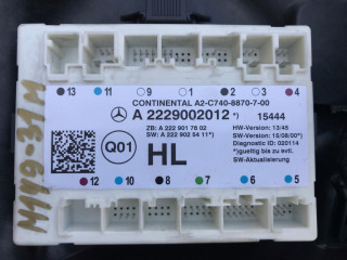 модуль управления двери Mercedes-Benz S-Класс W222/C217/A217 2014, 3.0 л., OM 642.861, дизель, АКПП, серебристый, седан, A2229002012, A2-C740-8870-7-0