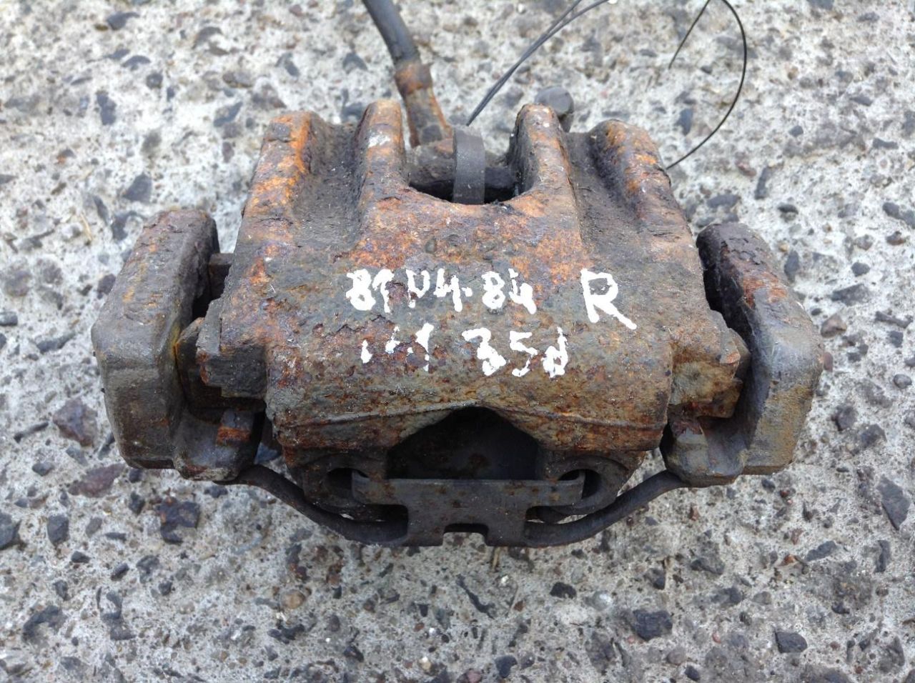 суппорт задний правый BMW 5 серия E60/E61 2006, 3.0 л., дизель, АКПП, синий, седан - фото №1