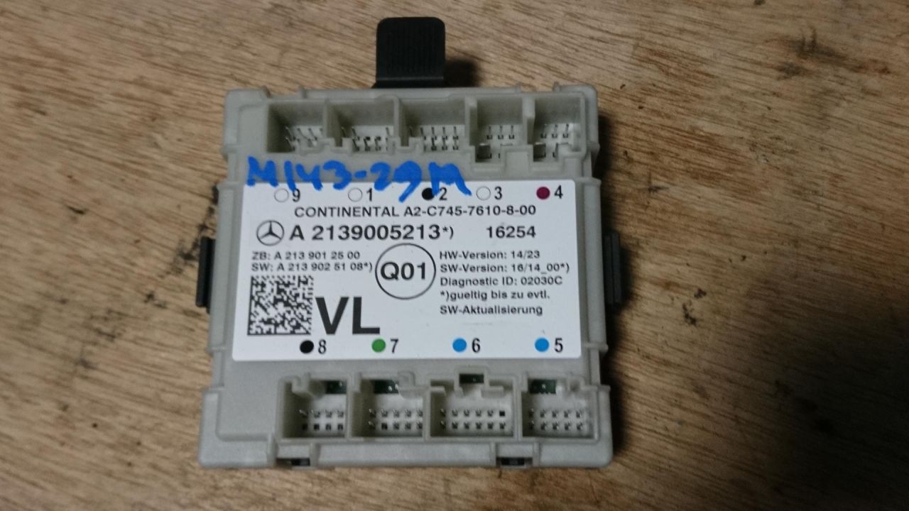 модуль управления двери Mercedes-Benz E-Класс W213/S213/C238/A238 2016, 2.0 л., OM 654.920, дизель, АКПП, белый, седан, правый руль, A2139005213, A2-C745-7610-8-0 - фото №1