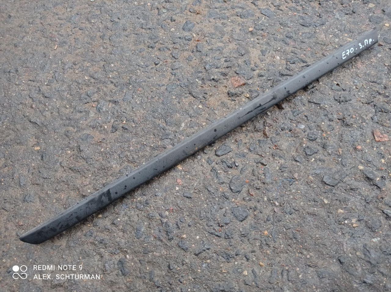 молдинг двери задней правой BMW X5 E70 2007, 3.0 л., N52 B30 A, бензин, АКПП, внедорожник 5 дв., 7158536 - фото №1