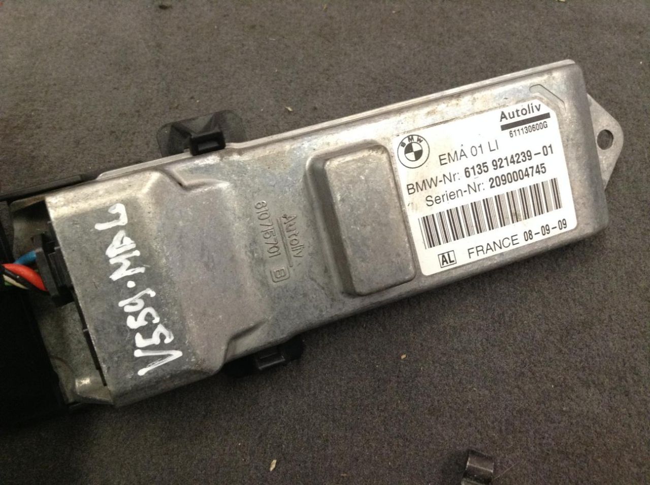 блок управления ремнем безопасности BMW 7 серия F01/F02 2009, 4.4 л., N63 B44 A, бензин, АКПП, седан, 9214239 - фото №1