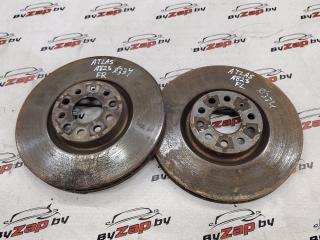 диск тормозной передний Volkswagen Atlas 1 поколение 2018, 2.0 л., бензин, АКПП, черный, внедорожник 5 дв., полный привод