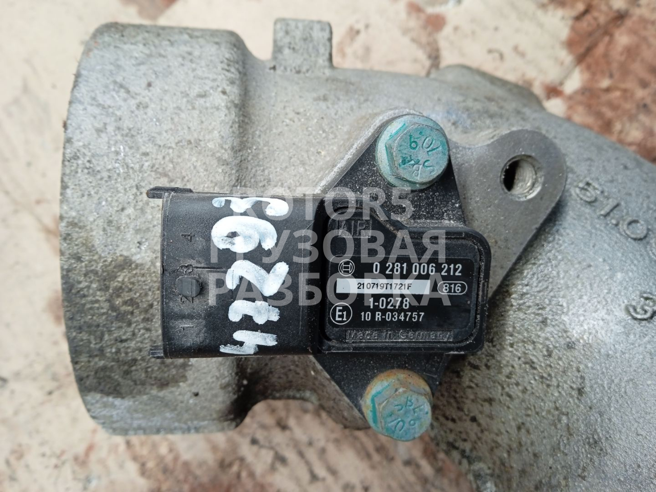 датчик абсолютного давления MAN TGX 1 поколение 2016, 12.4 л., D 2676 LF 45, дизель, 0281006212 - фото №1