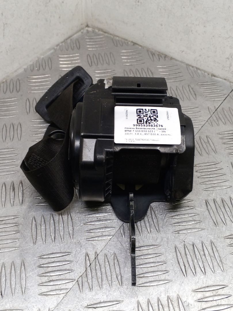 ремень безопасности BMW 7 серия G11/G12 G11 2017, 3.0 л., B57 D30 A, дизель, АКПП, carbonschwarz metallic (416), седан, задний привод, правый руль, 72117434181, 7434181 - фото №1