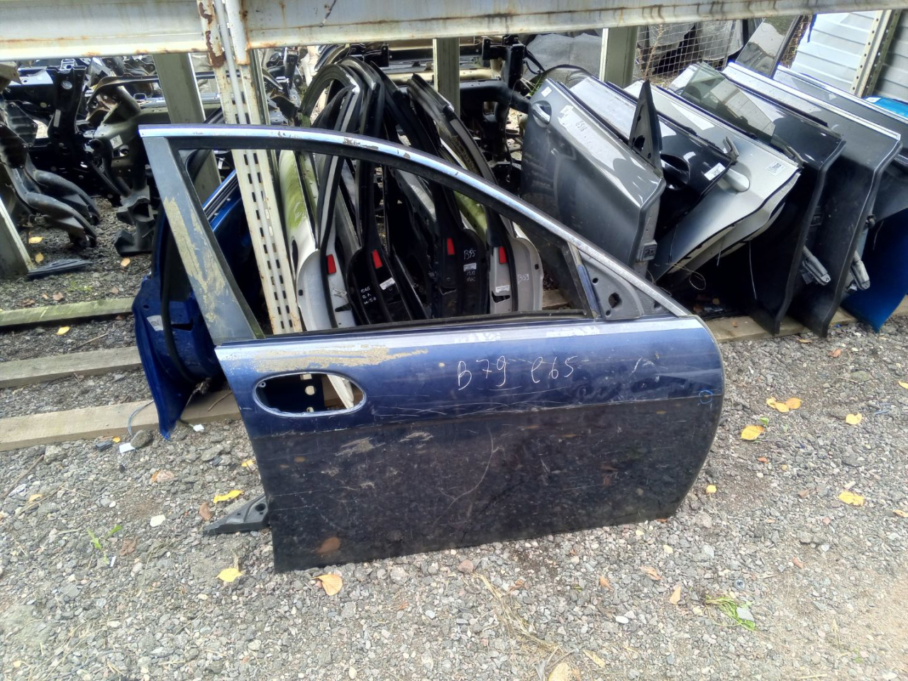 дверь передняя правая BMW 7 серия E65/E66/E67 2004, черный, седан - фото №1
