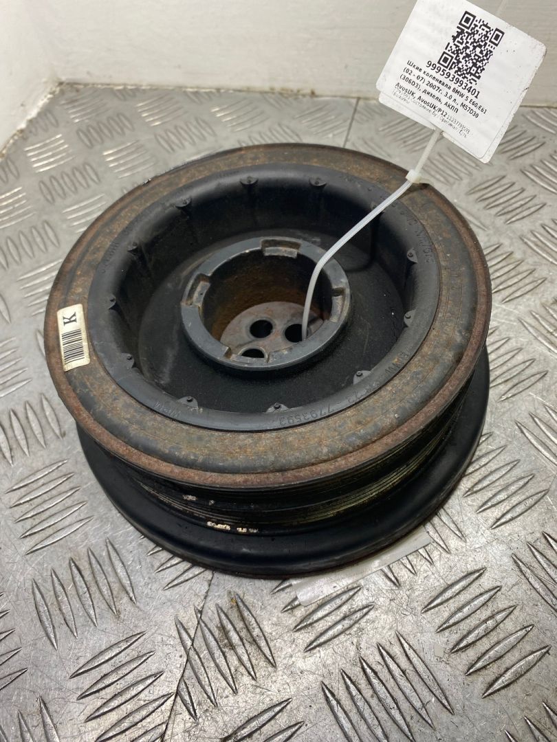 шкив коленвала BMW 5 серия E60/E61 2007, 3.0 л., M57 D30 (306D3), дизель, АКПП, задний привод, 7793593, 11237793593 - фото №1