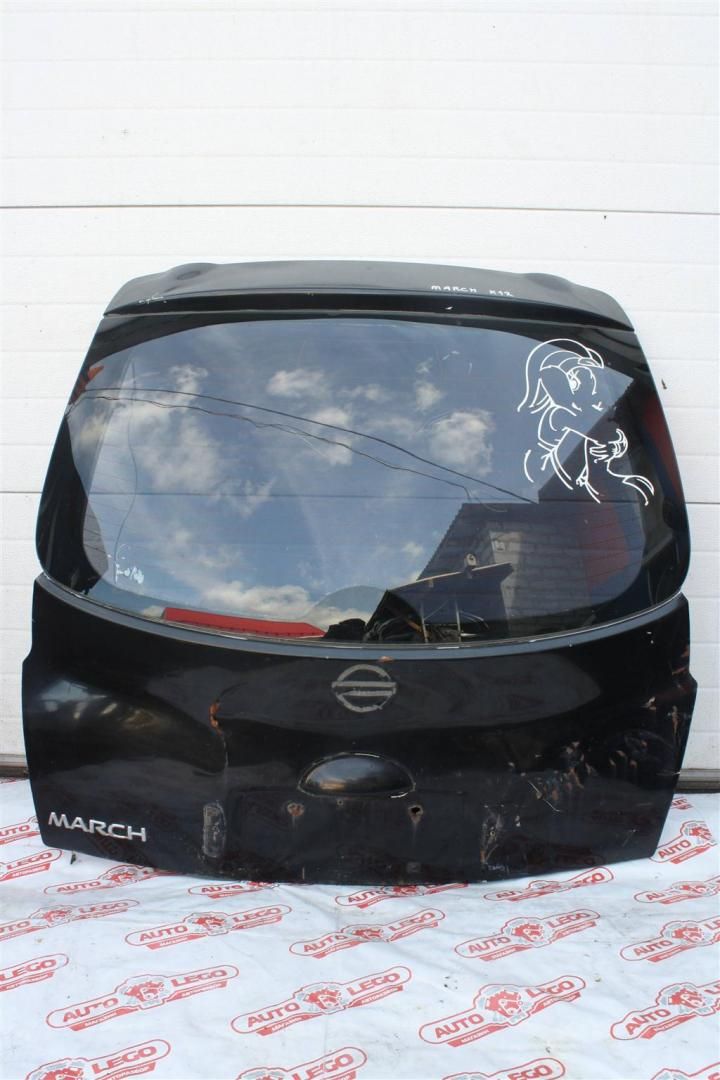 крышка багажника (дверь 3-5) Nissan March K12 AK11 2002, 1.2 л., CR12DE, бензин, АКПП, черный, хетчбэк 5 дв., передний привод, правый руль - фото №1