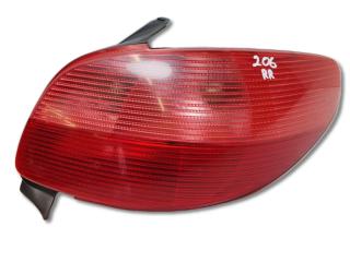 фонарь задний правый Peugeot 206 1 поколение [рестайлинг] 2A 2003, 1.4 л., KFW, бензин, МКПП, серебристый, передний привод, 6351S0