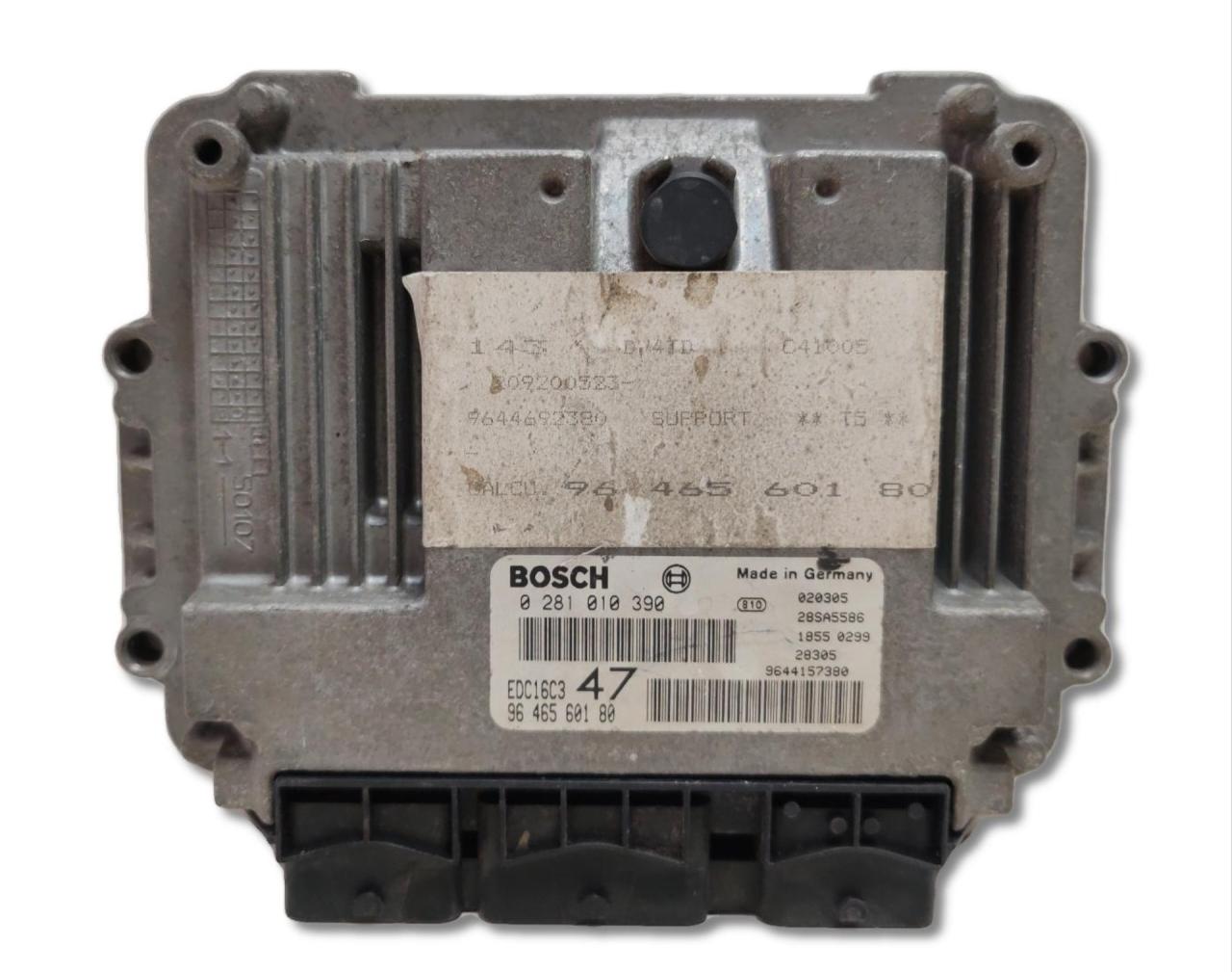 блок управления двигателем Peugeot 307 1 поколение 3A 2002, 1.4 л., 8HZ (DV4TD), дизель, МКПП, белый, хетчбэк 3 дв., передний привод, 9646560180 - фото №1